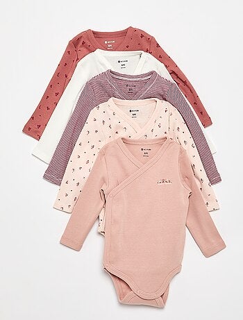 Set di 5 body stampati in cotone