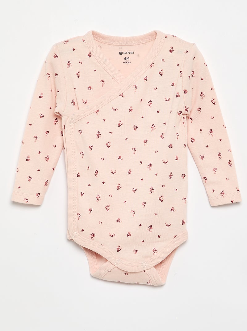 Set di 5 body stampati in cotone Rosa - Kiabi