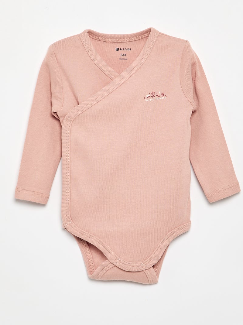 Set di 5 body stampati in cotone Rosa - Kiabi