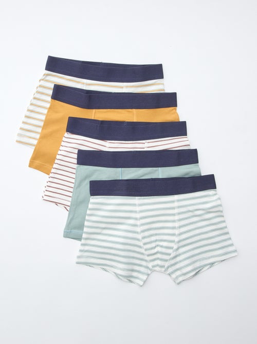 Set di 5 boxer da uomo con motivi fantasia - Kiabi Set di 5 boxer da uomo con motivi fantasia - Kiabi