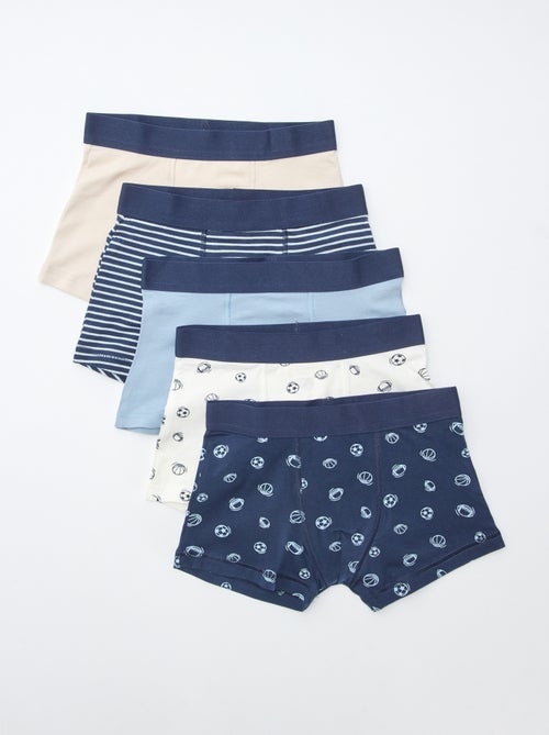 Set di 5 boxer da uomo con motivi fantasia - Kiabi Set di 5 boxer da uomo con motivi fantasia - Kiabi