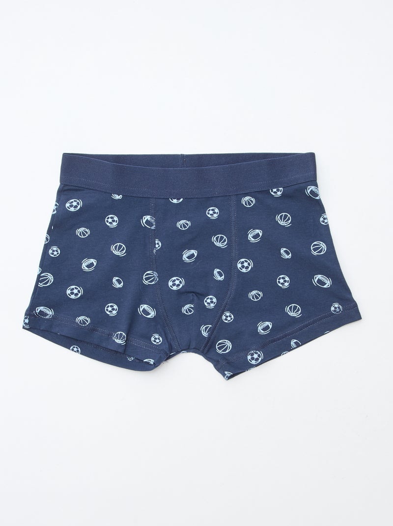 Set di 5 boxer da uomo con motivi fantasia Blu - Kiabi