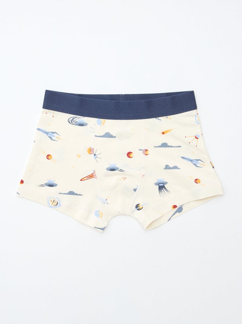Set di 5 boxer da uomo con motivi fantasia Blu - Kiabi