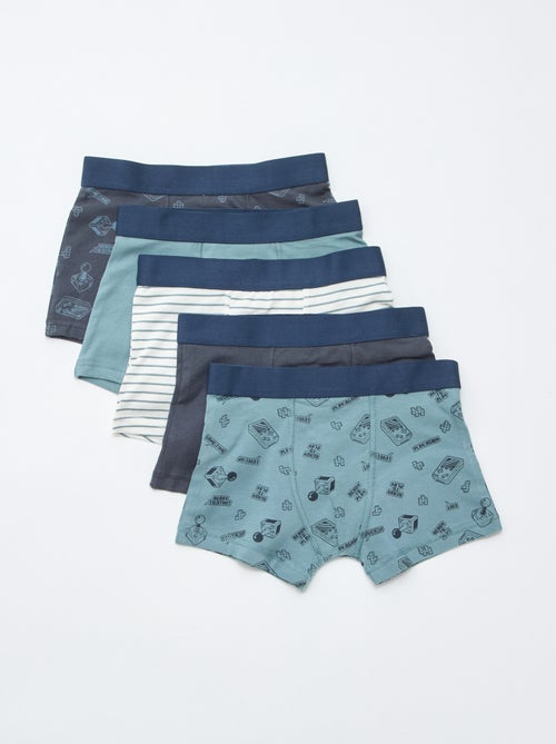 Set di 5 boxer da uomo con motivi fantasia - Kiabi