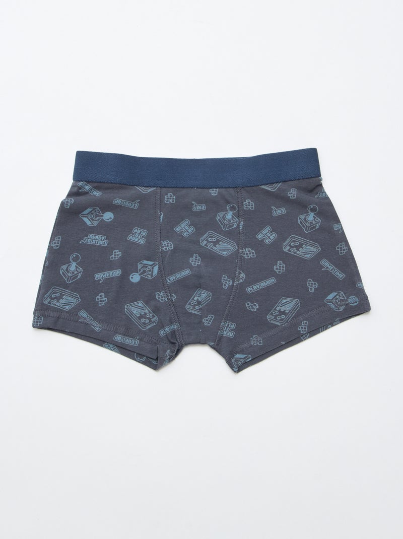 Set di 5 boxer da uomo con motivi fantasia Grigio - Kiabi
