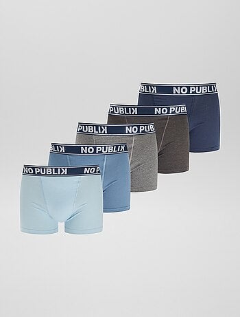 Set di 5 boxer tinta unita 'No Publik'