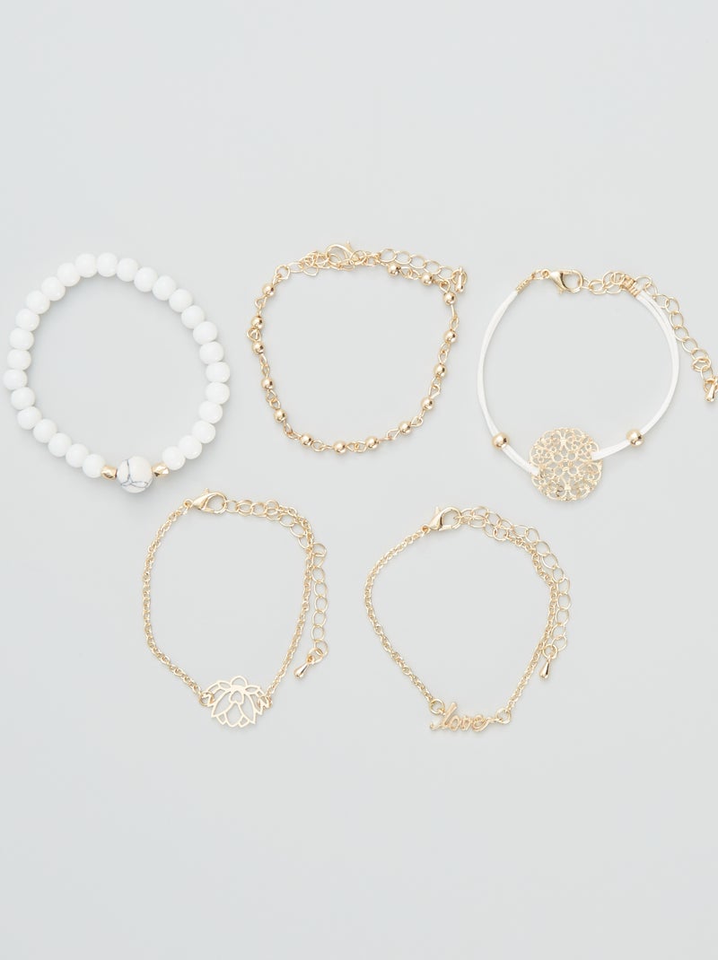 Set di 5 bracciali BIANCO - Kiabi