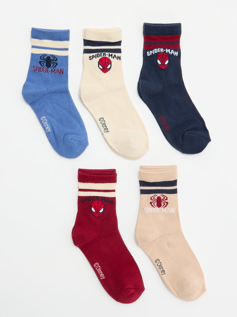 Set di 5 calzini 'Spider-Man' 'Marvel' Rosso - Kiabi
