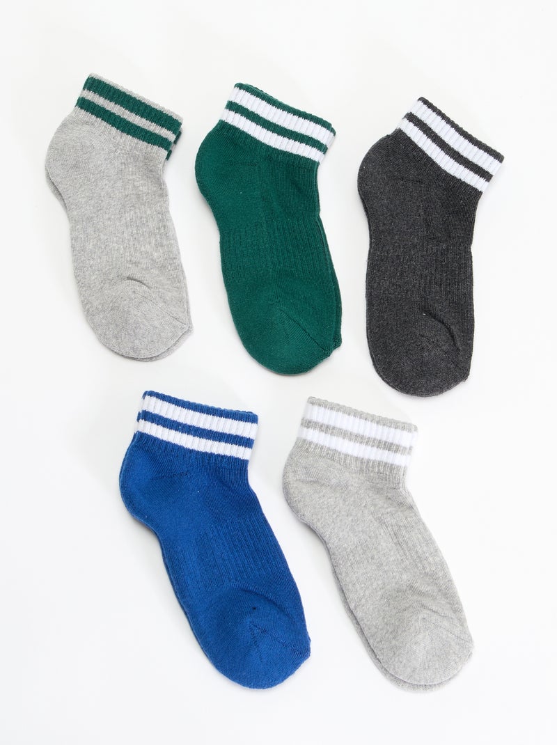 Set di 5 calzini sportivi Grigio - Kiabi