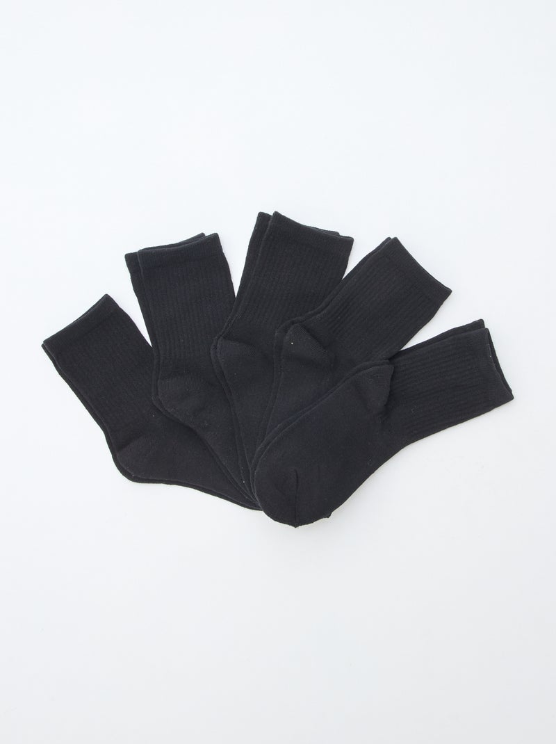 Set di 5 calzini sportivi Nero - Kiabi