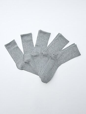 Set di 5 paia di calze alte in maglia