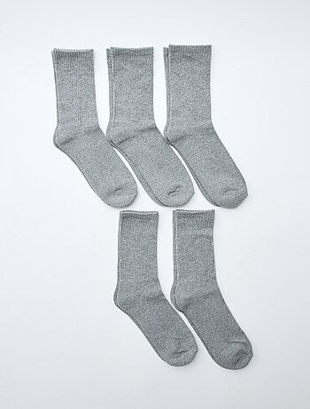 Set di 5 paia di calze alte in maglia