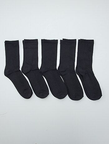 Set di 5 paia di calze alte in maglia