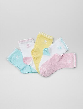Set di 5 paia di calzini colorati
