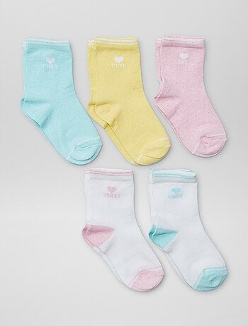 Set di 5 paia di calzini colorati