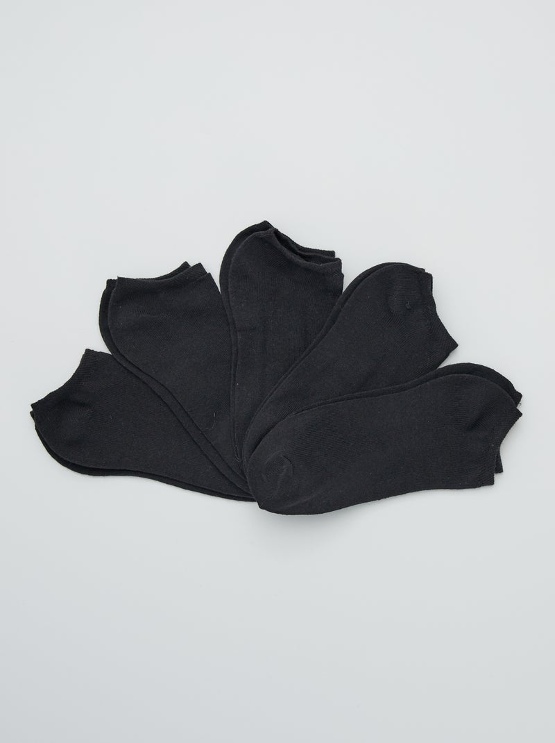 Set di 5 paia di calzini corti nero - Kiabi