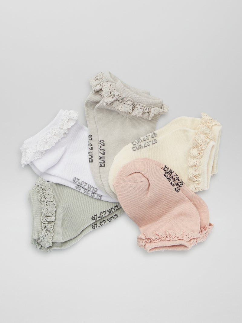 Set di 5 paia di calzini corti ROSA - Kiabi
