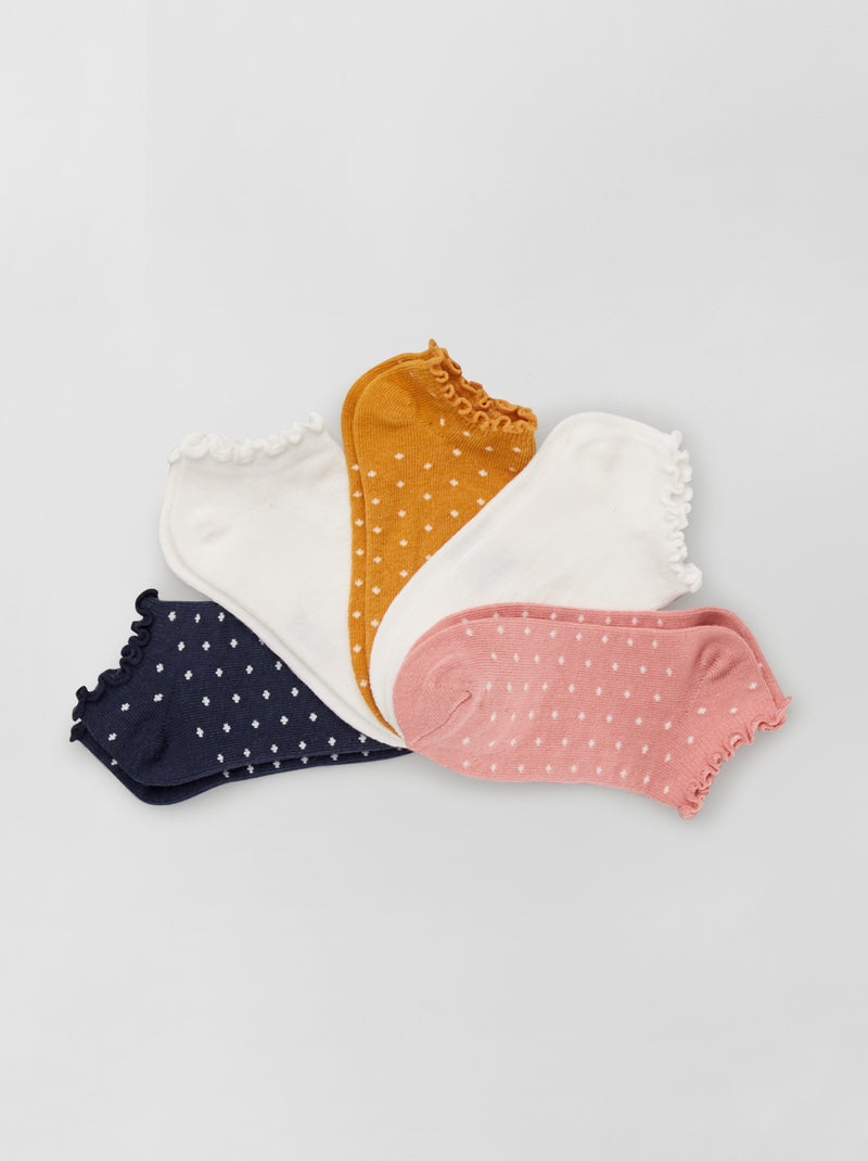 Set di 5 paia di calzini corti ROSA - Kiabi