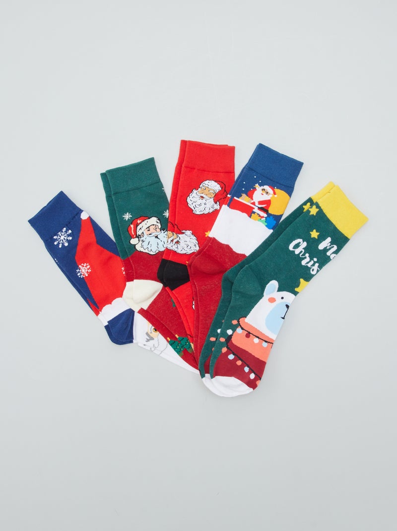 Set di 5 paia di calzini di 'Natale' BIANCO - Kiabi