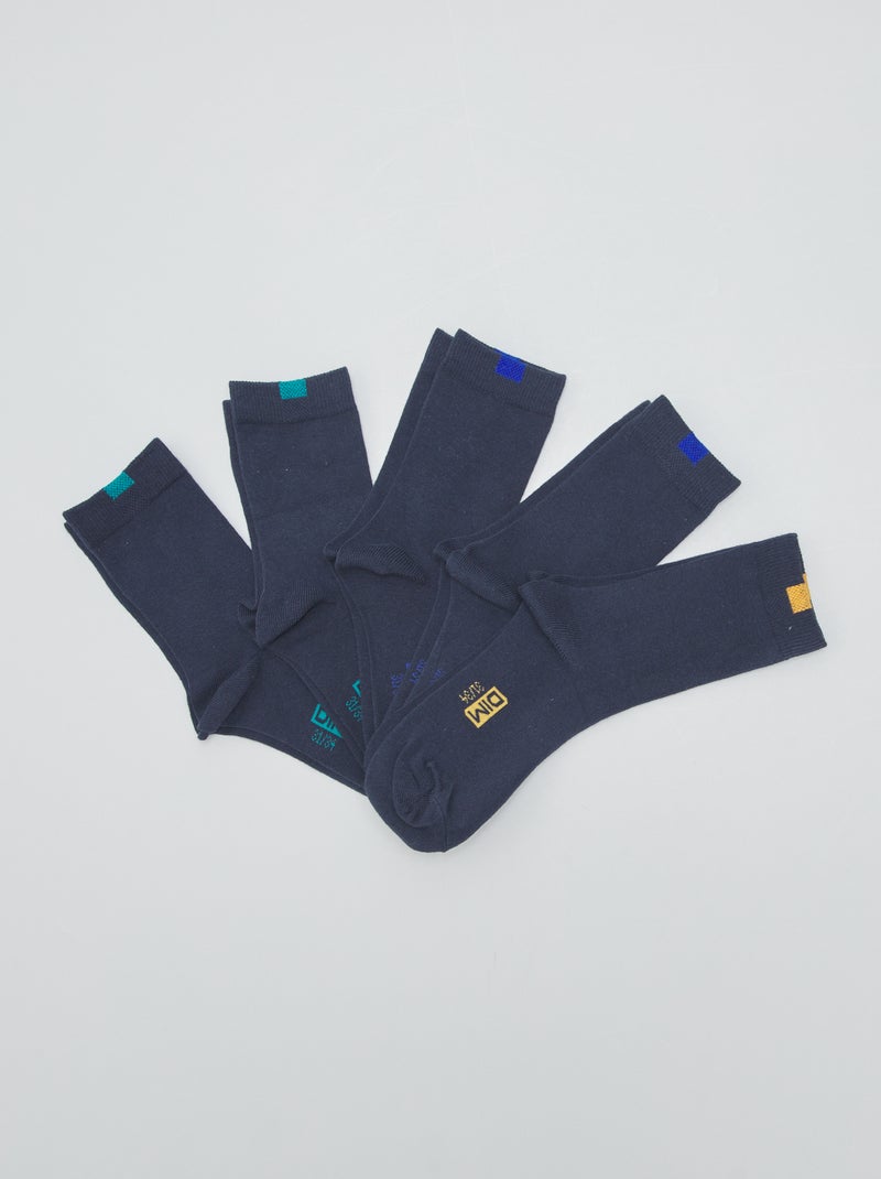 Set di 5 paia di calzini 'DIM' - BLU - Kiabi