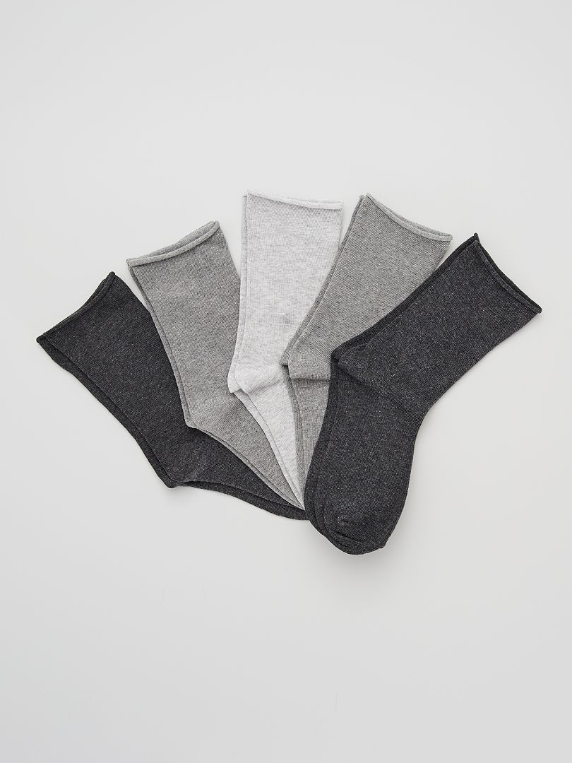 Set di 5 paia di calzini grigio - Kiabi