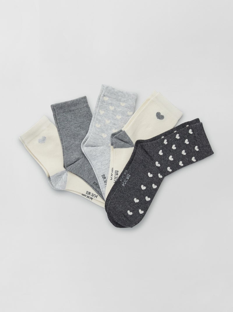 Set di 5 paia di calzini GRIGIO - Kiabi