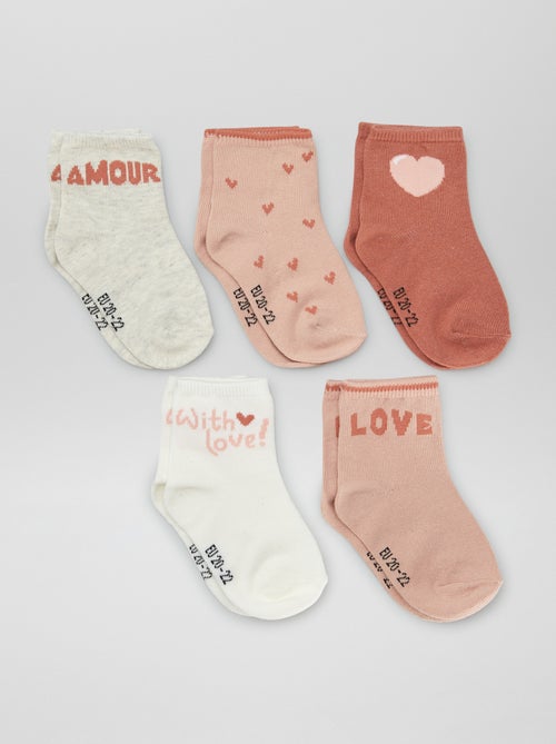 Set di 5 paia di calzini in tessuto stretch - Kiabi