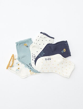 Set di 5 paia di calzini in tessuto stretch