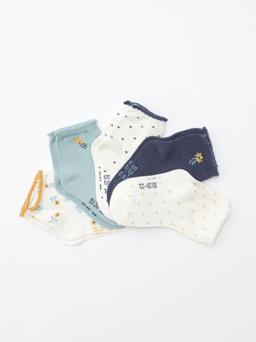 Set di 5 paia di calzini in tessuto stretch - Kiabi