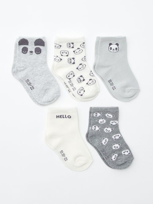 Set di 5 paia di calzini in tessuto stretch - Kiabi