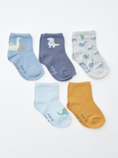 Set di 5 paia di calzini in tessuto stretch - Kiabi