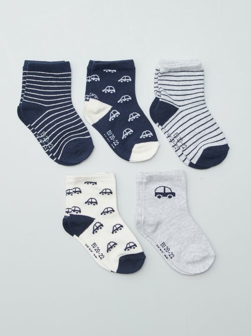 Set di 5 paia di calzini in tessuto stretch - Kiabi