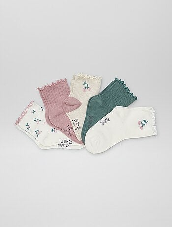 Set di 5 paia di calzini in tessuto stretch