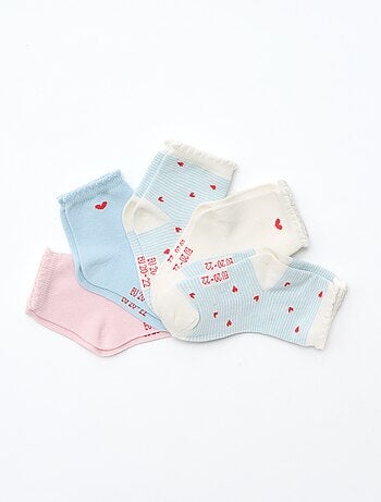 Set di 5 paia di calzini in tessuto stretch