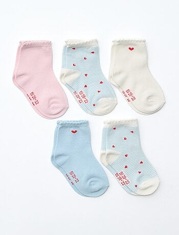Set di 5 paia di calzini in tessuto stretch