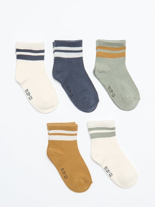 Set di 5 paia di calzini in tessuto stretch - Kiabi
