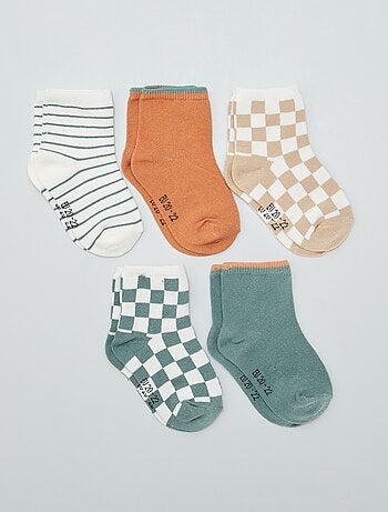 Set di 5 paia di calzini in tessuto stretch