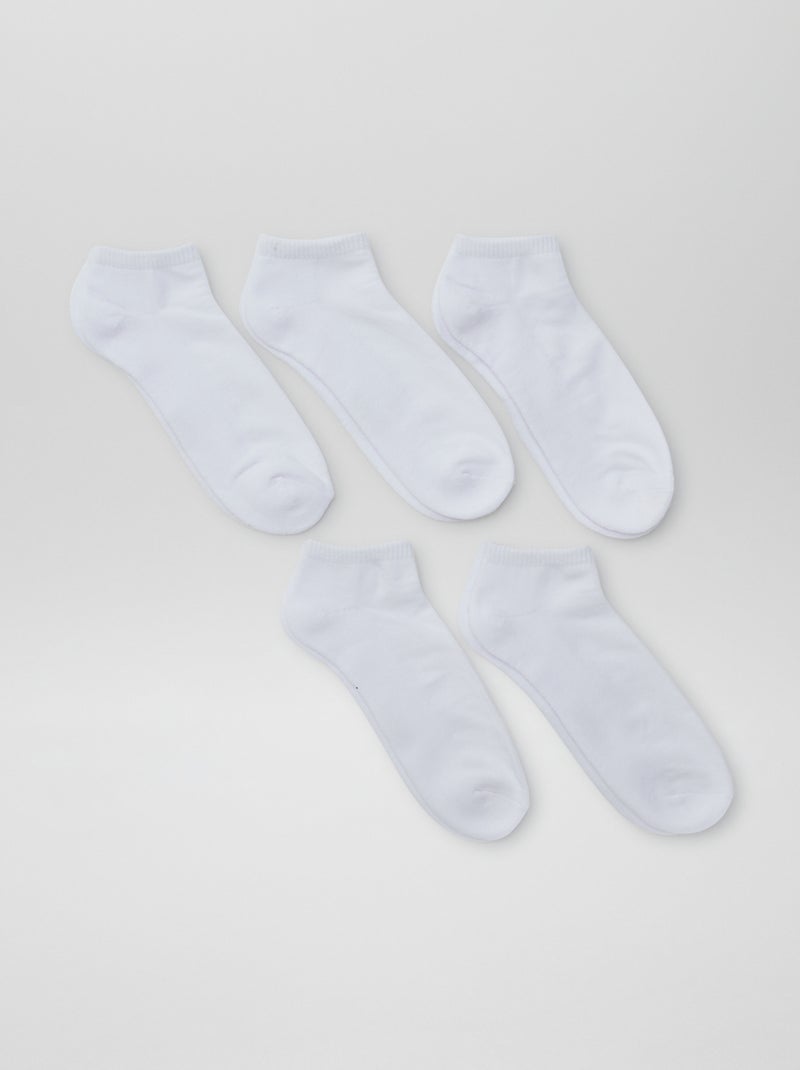 Set di 5 paia di calzini invisibili BIANCO - Kiabi