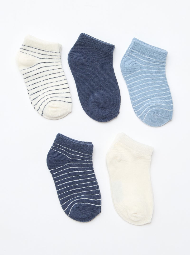 Set di 5 paia di calzini invisibili Blu - Kiabi