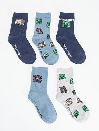 Set di 5 paia di calzini 'Minecraft'
