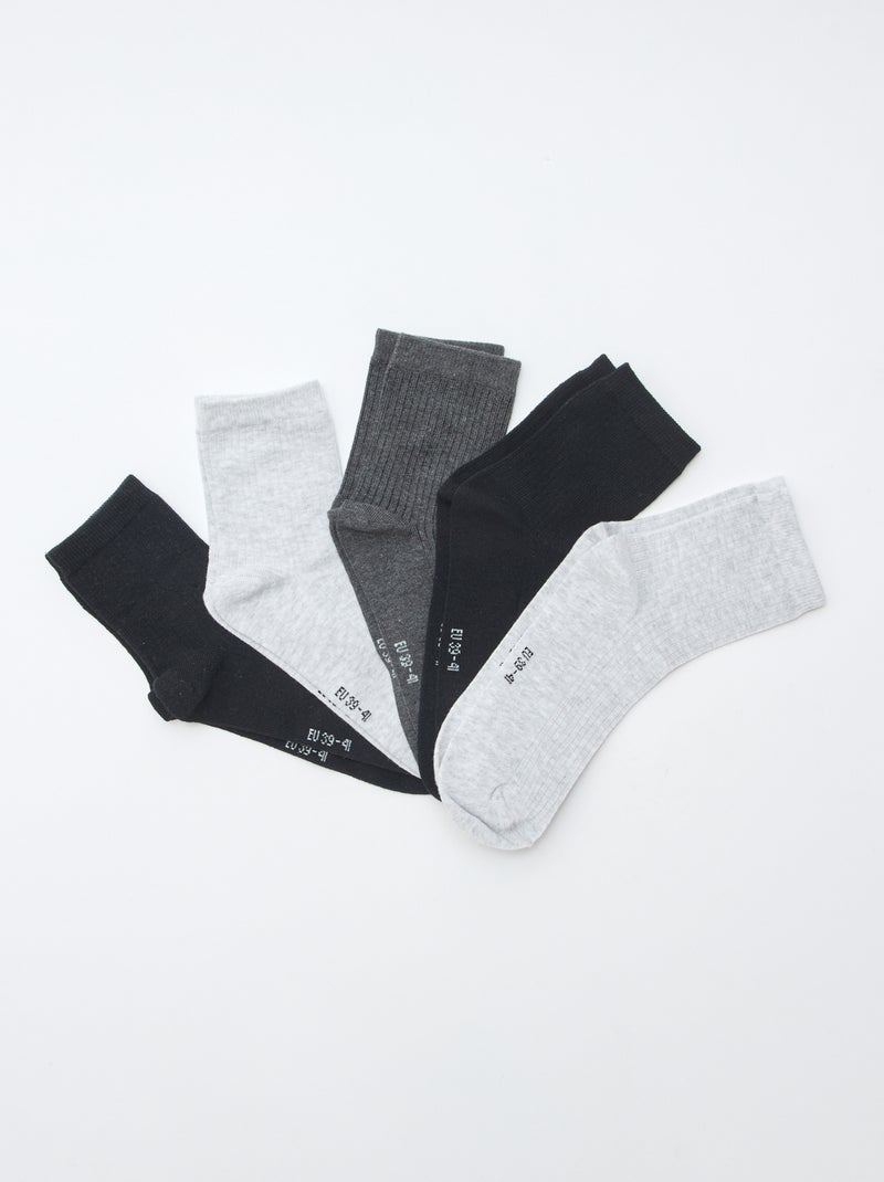 Set di 5 paia di calzini Nero - Kiabi