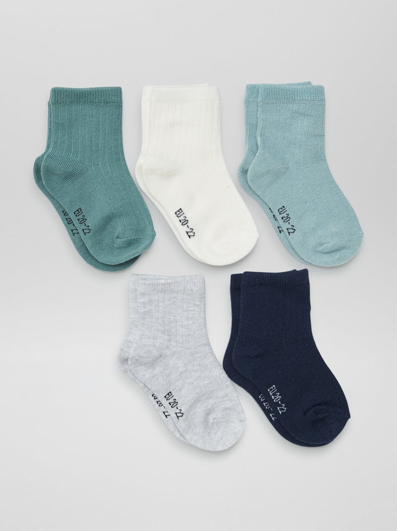 Set di 5 paia di calzini per neonato GRIGIO - Kiabi