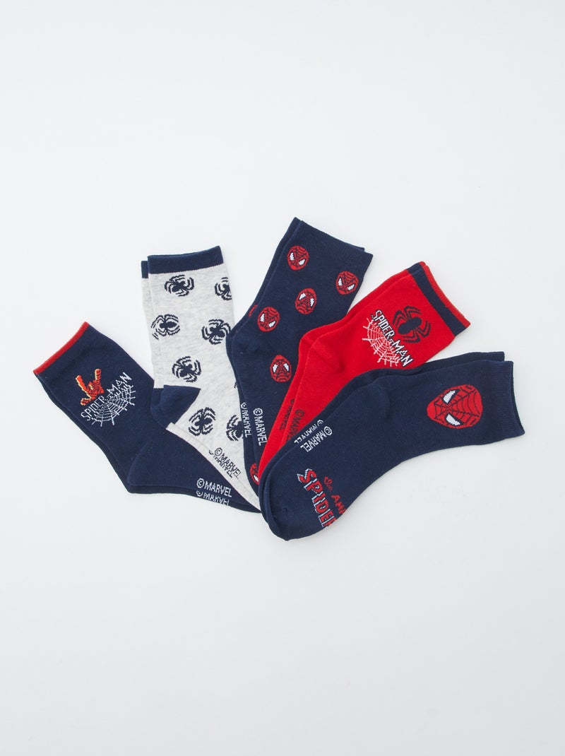 Set di 5 paia di calzini 'Spiderman' Blu - Kiabi