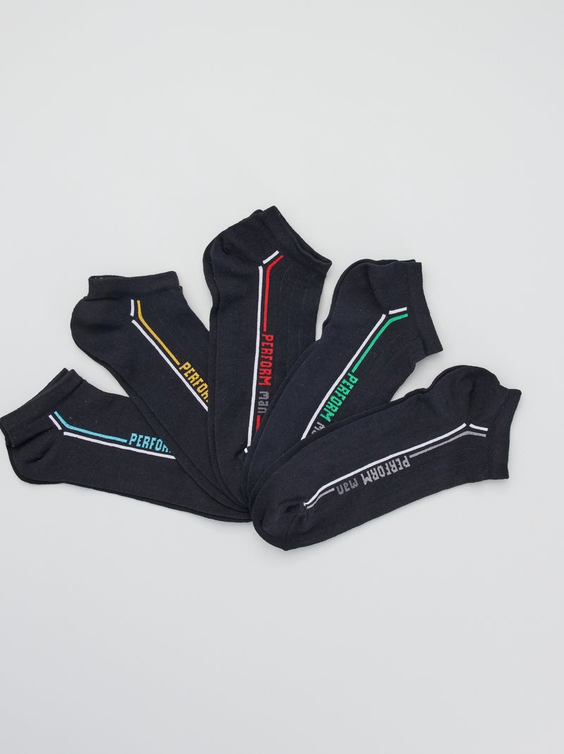 Set di 5 paia di calzini sportivi nero - Kiabi
