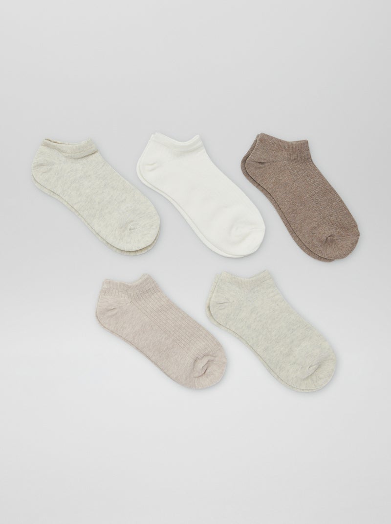Set di 5 paia di fantasmini BEIGE - Kiabi