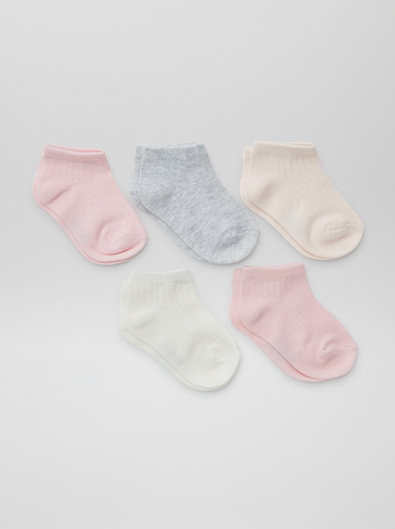 Set di 5 paia di fantasmini ROSA - Kiabi