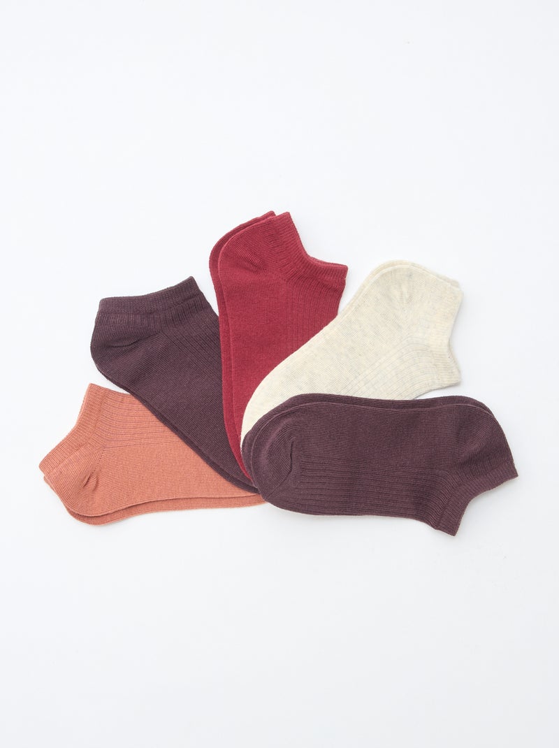 Set di 5 paia di fantasmini Rosso - Kiabi