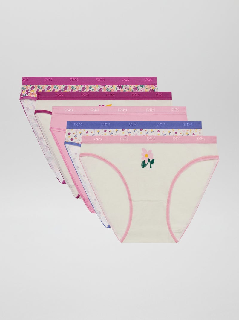 Set di 5 paia di slip 'Dim' ROSA - Kiabi