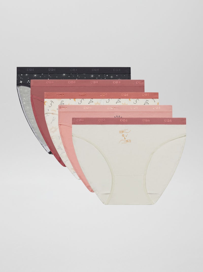 Set di 5 paia di slip 'Dim' ROSA - Kiabi