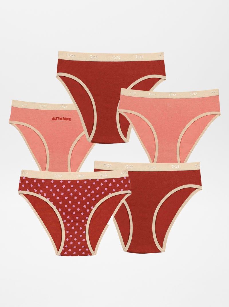 Set di 5 paia di slip 'Dim' ROSA - Kiabi